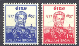 Ireland Sc# 161-162 MH 1957 Admiral William Brown - Nuevos