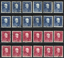 Ireland Sc# 163-164 Used Lot/12 1957 Father Luke Wadding - Gebruikt