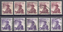 Ireland Sc# 159-160 Used Lot/5 1957 Thomas O'Crohan - Used Stamps