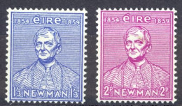 Ireland Sc# 153-154 MH 1954 John Henry Cardinal Newman - Unused Stamps