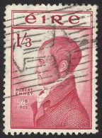 Ireland Sc# 150 Used (a) 1953 1sh3p Carmine Rose Robert Emmet - Gebraucht