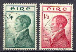 Ireland Sc# 149-150 Used (a) 1953 Robert Emmet - Oblitérés