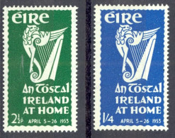 Ireland Sc# 147-148 MH 1953 Irish Harp - Ongebruikt