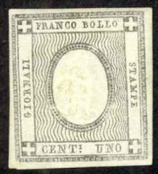Italy Sardinia Sc# P1 MH (a) 1861 1c Newspaper Stamp - Sardaigne