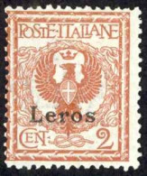 Italy Agean Is.-Lero Sc# 1 MH 1912-1922 2c Overprint Definitives - Ägäis (Lero)