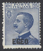 Italy Agean Is. Sc# 1 MH 1912 25c Overprint - Egeo