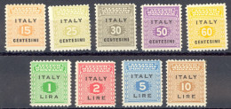 Italy A.M.G. Sc# 1N1-1N9 MH 1943 Overprints - Nuevos