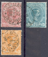 Italy Sc# Q3-Q5 Used 1884-1886 50c-1.25l Parcel Post - Postal Parcels