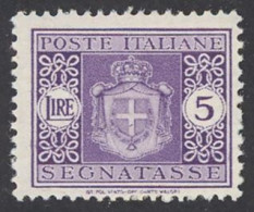 Italy Sc# J62 MH (wmk 277) 1945-1946 5l Postage Due - Impuestos