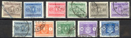 Italy Sc# J28-J39 (no 30c) Used 1934 5c-10l Postage Due - Postage Due