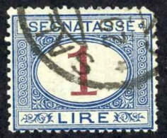 Italy Sc# J13 Used (a) 1870-1925 1l Light Blue & Brown Postage Due - Impuestos