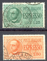 Italy Sc# E14-E15 Used (a) 1932-1933 Special Delivery - Posta Espresso