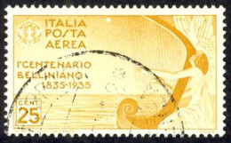 Italy Sc# C79 Used (b) 1935 25c Muse Playing Harp - Airmail