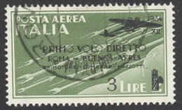Italy Sc# C53 Used 1934 3l On 2l Air Post - Luftpost