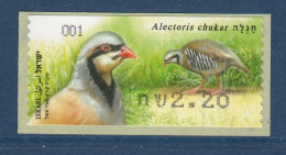 ISRAËL, **, Yv D92, Mi ATM 104, Perdrix Chukar, Oiseaux, Gibier, - Vignettes D'affranchissement (Frama)