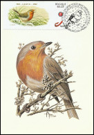 CM/MK - DUOSTAMP/MYSTAMP° - Rouge Gorge / Roodborstje / Rote Kehle / Red Throat (Erithacus Rubecula) - BUZIN - Erinnerungskarten – Gemeinschaftsausgaben [HK]