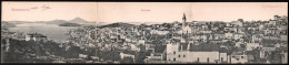 T2/T3 1900 Mali Losinj, Lussinpiccolo; 3-részes Kihajtható Panorámalap / 3-tiled Folding Panoramacard - Ohne Zuordnung