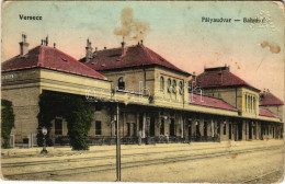 * T2/T3 Versec, Werschetz, Vrsac; Pályaudvar, Vasútállomás. Vasúti Levelezőlapárusítás 5661. / Railway Station (EB) - Unclassified