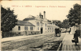 * T2/T3 Lajtabruck, Bruck An Der Leitha; Lagerstrasse U. Fischer's Bräuhaus / Utca A Sörfőzdével / Street And Brewery (f - Zonder Classificatie