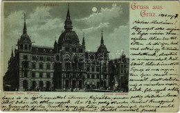 T2/T3 1898 (Vorläufer) Graz (Steiermark), Rathaus / Town Hall. Ottmar Zieher Litho (small Tear) - Zonder Classificatie