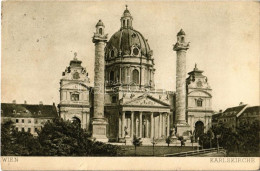 T2/T3 1912 Vienna, Wien, Bécs IV. Karlskirche / Church (small Tear) - Unclassified