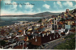 * T2/T3 1918 Gibraltar, A Bird's Eye View Of The Town + "Marine Francaise Service A La Mer" Cancellation (fa) - Non Classés