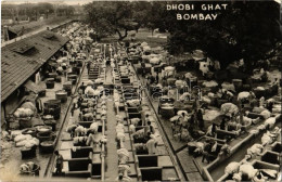 T2/T3 Mumbai, Bombay; Dhobi Ghat / Lavoir, Laundry (worn Corners) - Ohne Zuordnung