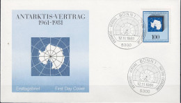BRD FRG RFA - 20 Jahre Antarktis-Vertrag (Mi.Nr. 1117) 1981 - Illustrierter FDC - 1981-1990