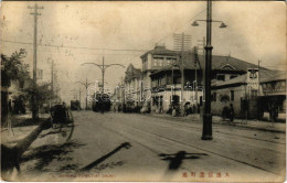* T2/T3 1912 Dalian, Dalny, Dairen, Talien; Shinano Street At Dalny, Trams (EK) - Non Classés