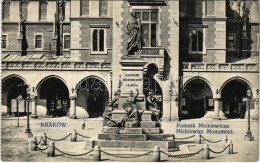 T2/T3 Kraków, Krakkau, Krakkó; Pomnik Mickiewicza / Monument (EK) + "Zensuriert Bahnpostamt" - Ohne Zuordnung