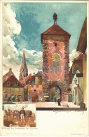 ** T1/T2 Freiburg, Schwabenthor, Bild Auf Der Stadtseite Des Thurms, Verlag Der Hofkunsthandlung J. Velten / City Gate,  - Sin Clasificación