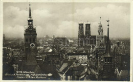 T1/T2 1932 München, Munich; Blick Auf Petersturm, Frauenkirche, Neues U. Altes Rathaus / General View, Tower, Church, Ol - Non Classificati