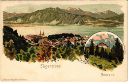 ** T2 Tegernsee, Neureut. Eckstein & Stahle Art Nouveau Litho S: Otto Strützel - Ohne Zuordnung