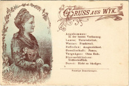 ** T2/T3 Wyk Auf Föhr, Gruss Aus. L.H.i.M. 112. Art Nouveau, Floral Folklore - Sin Clasificación