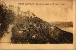 ** T2/T3 Castel Gandolfo, Nuovo Panorama Con Ferrovia E Lago / General View, Railway, Lake (fl) - Zonder Classificatie