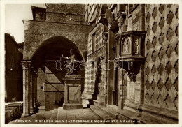 ** T1 Perugia, Ingresso Alla Cattedrale E Monumento A Paolo III / Cathedral, Entrance, Monument Of Paul III (15 Cm X 10, - Non Classificati