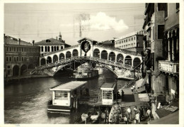 T2 1950 Venezia, Venice; Ponte Rialto / Bridge (15,1 Cm X 10,4 Cm) - Sin Clasificación