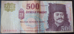 BILLETE DE HUNGRIA DE 500 FORINT DEL AÑO 2012 (BANKNOTE) - Hungría