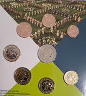 Litauen , Lithuania 2024 Euro Coins Set BU 1 Cent - 2 Euro 3,88 Euro Musical Folklore Festival - Lithuania