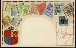 ** T2 Stamps Of Mauritius, Coat Of Arms, Golden Decoration, Litho - Non Classés