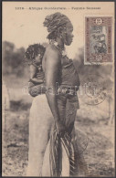 T2 Femme Saussai / Mandingo Woman With Her Child, Senegalese Folklore. TCV Card - Unclassified
