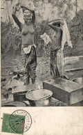 T2/T3 1904 Les Lessiveuses / Washing Women, Guinean Folklore (gluemark) - Ohne Zuordnung