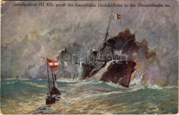 T3 1915 Unterseeboot U XII Greift Die Französische Hochseflotte In Der Otrantostrasse An. Offizielle Postkarte Des Öster - Non Classificati