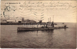 T2/T3 1910 Pola, S.M. U-III Osztrák-magyar Tengeralattjáró / K.u.k. Kriegsmarine Unterseeboot III / Austro-Hungarian Nav - Unclassified