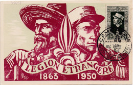 35657# ALGERIE N° 285 CARTE POSTALE LA LEGION ETRANGERE CAMERONE SIDI BEL ABBES 30 AVRIL 1950 FDC PREMIER JOUR EMISSION - FDC