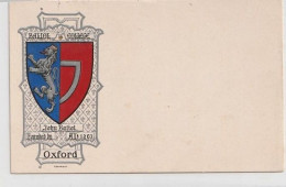 United Kingdom Oxford, Heraldic, Embossed Coat Of Arms, Baliol College - Oxford