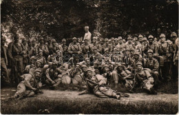 ** T2/T3 Első Világháborús Osztrák-magyar Katonák Csoportképe / WWI K.u.k. Military Group Photo, Austro-Hungarian Soldie - Ohne Zuordnung