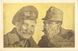 ** T2 "Ruszki: Béke Lesz!", I. Világháborús Magyar és Orosz Katona / WWI Hungarian And Russian Soldier, Peace Propaganda - Non Classés