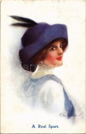 T2/T3 1913 A Real Sport / Lady Art Postcard. The Carlton Publishing Co. Series No. 657. S: Barber (fl) - Unclassified