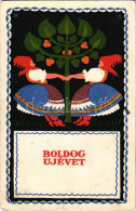 T3 Bolodg újévet! Kiadja Rigler József Ede Rt. / Hungarian New Year Art Postcard S: K. K. (r) - Non Classés